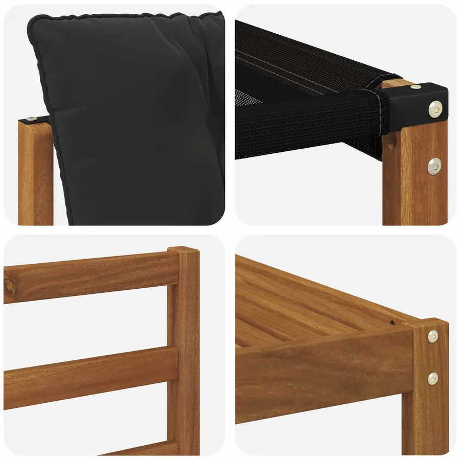 Ensemble de canapés d'extérieur 8 pcs Naturel et Noir - 9