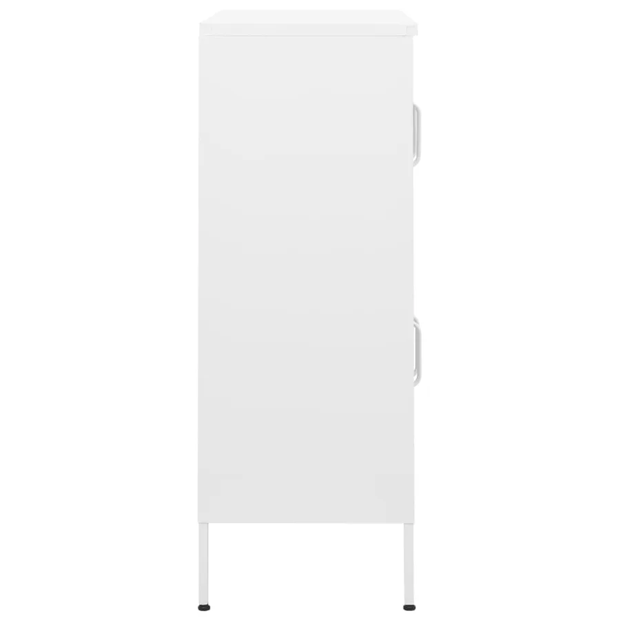 Armoire de rangement Blanc 80x35x101,5 cm Acier - 4