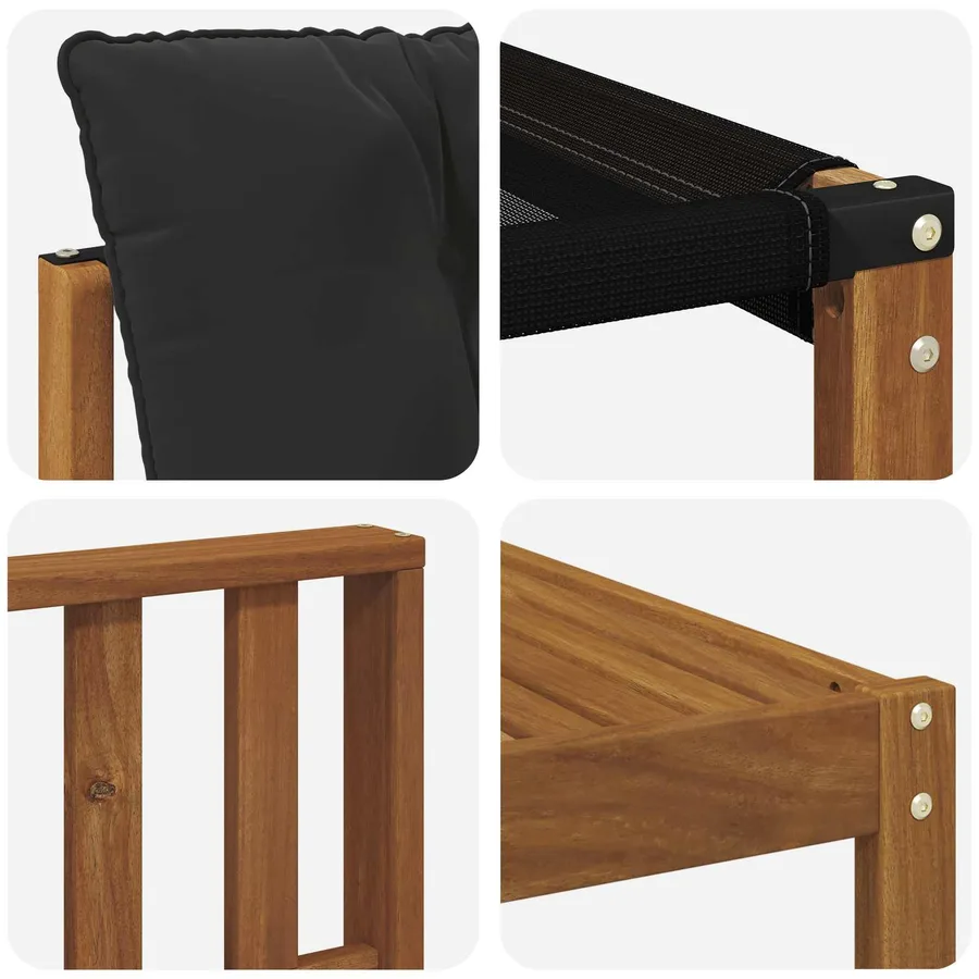 Ensemble de canapés d'extérieur 7 pcs Naturel et Noir - 9