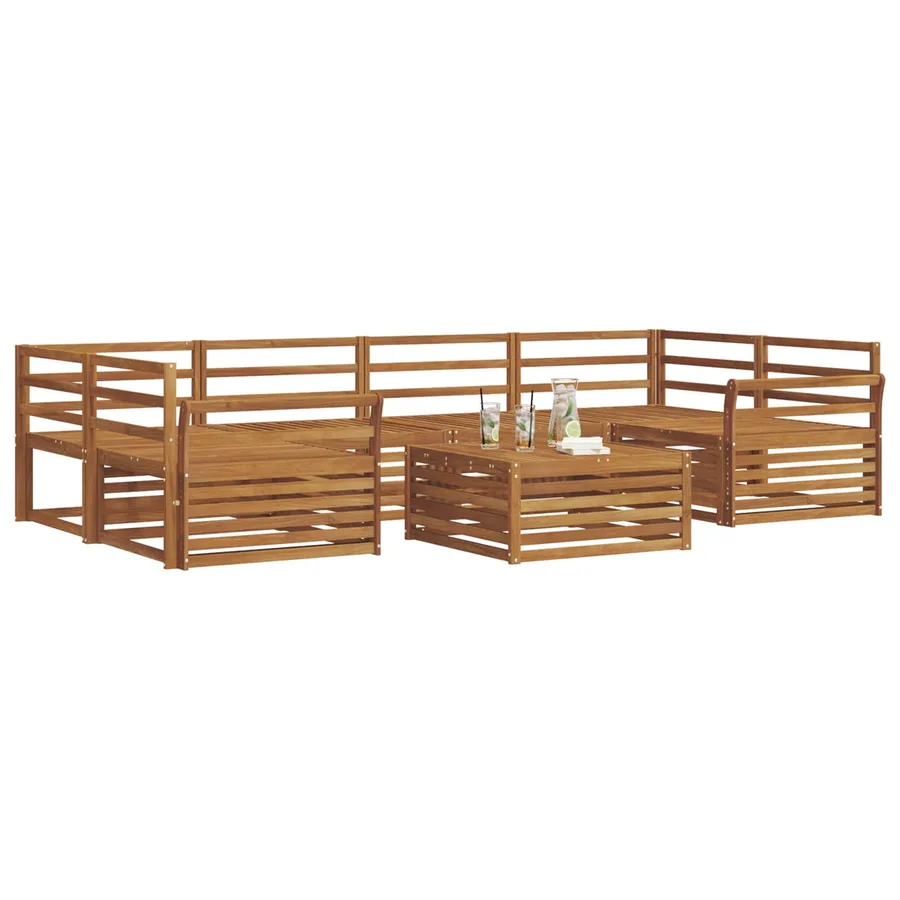 Ensemble de canapés d'extérieur 7 pcs Naturel - 3