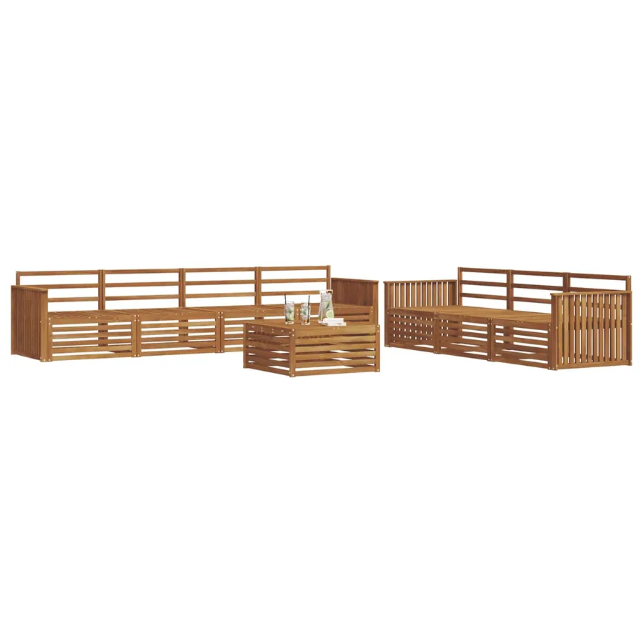 Ensemble de canapés d'extérieur 8 pcs Naturel - 3