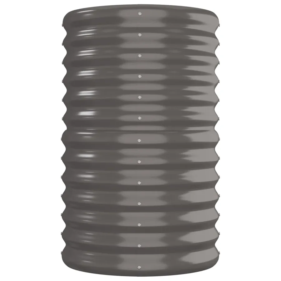 Lit surélevé de jardin Acier galvanisé 260x40x68 cm gris - 4