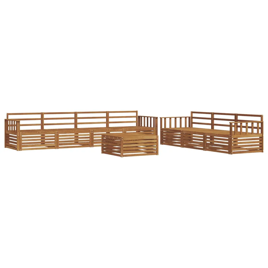 Ensemble de canapés d'extérieur 8 pcs Naturel - 2