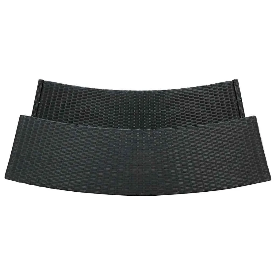 Ensemble de bar de jardin avec coussins 3 pcs Noir - 7