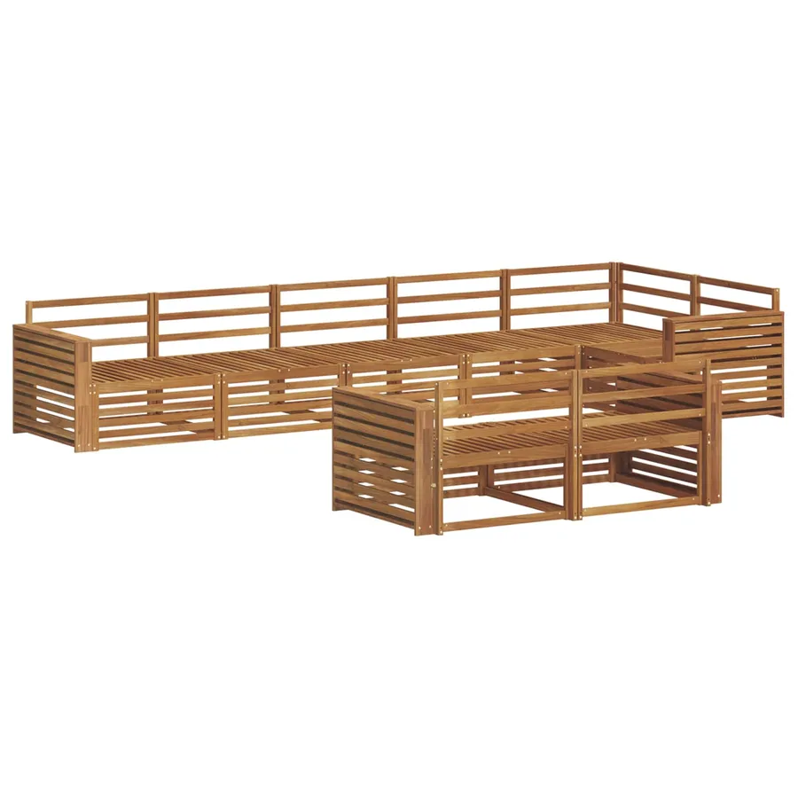 Ensemble de canapés d'extérieur 8 pcs Naturel - 2