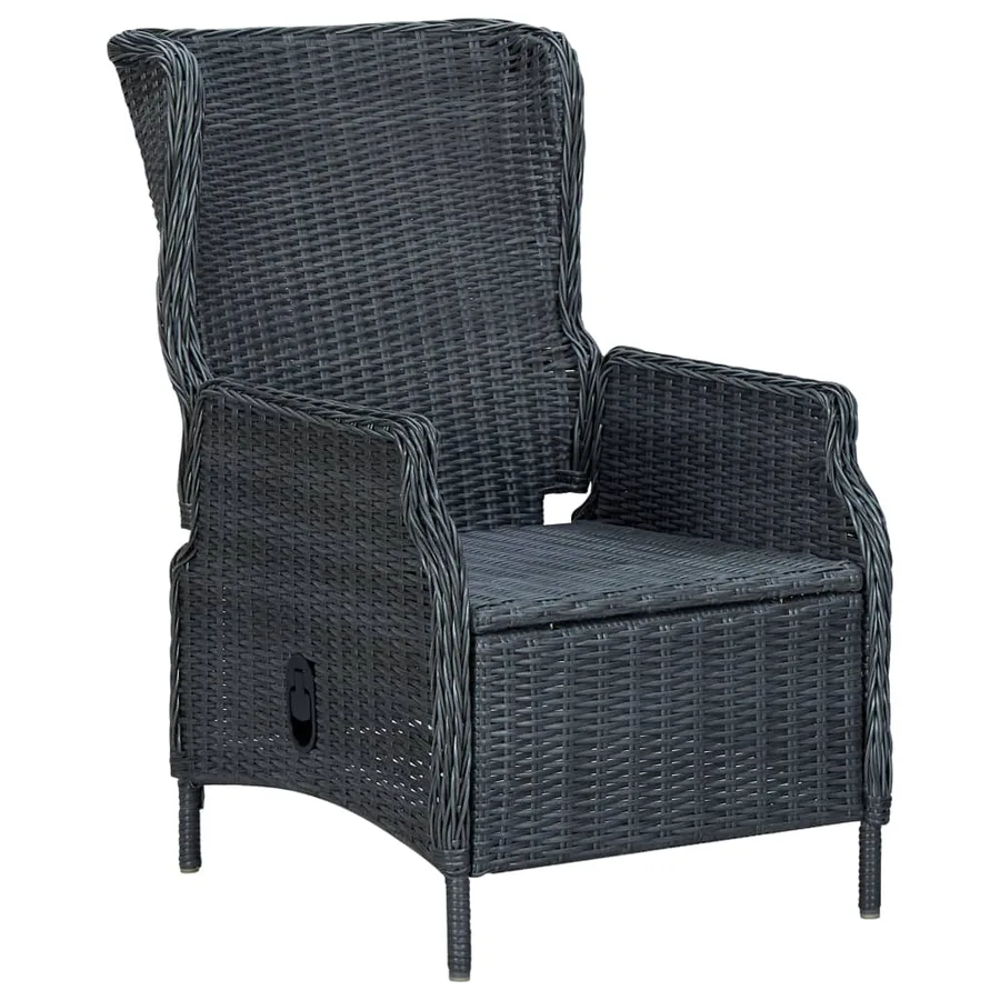Ensemble à manger de jardin 3 pcs Gris foncé - 7