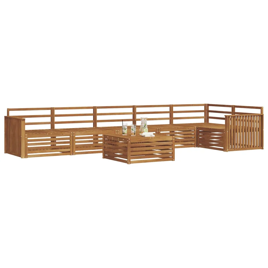 Ensemble de canapés d'extérieur 7 pcs Naturel - 3