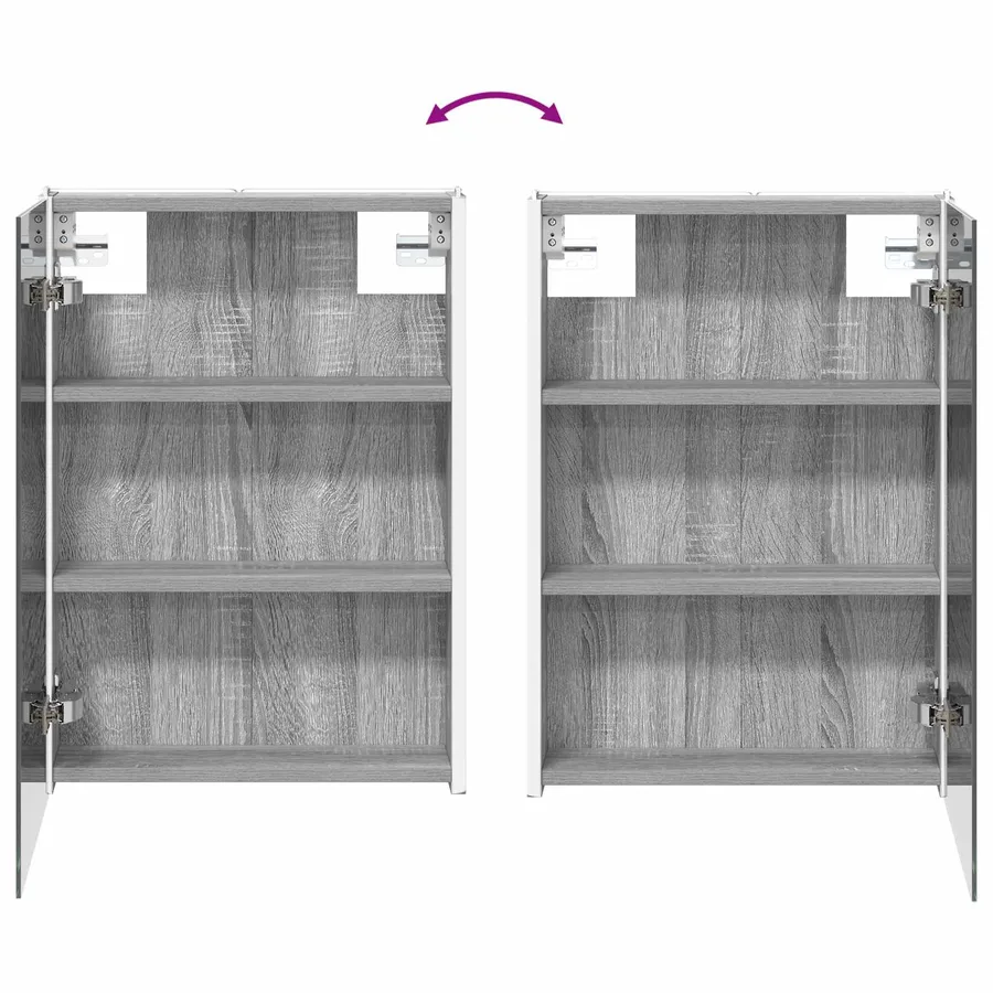 Ensemble de mobilier de salle de bain 4 pcs Sonoma gris - 11