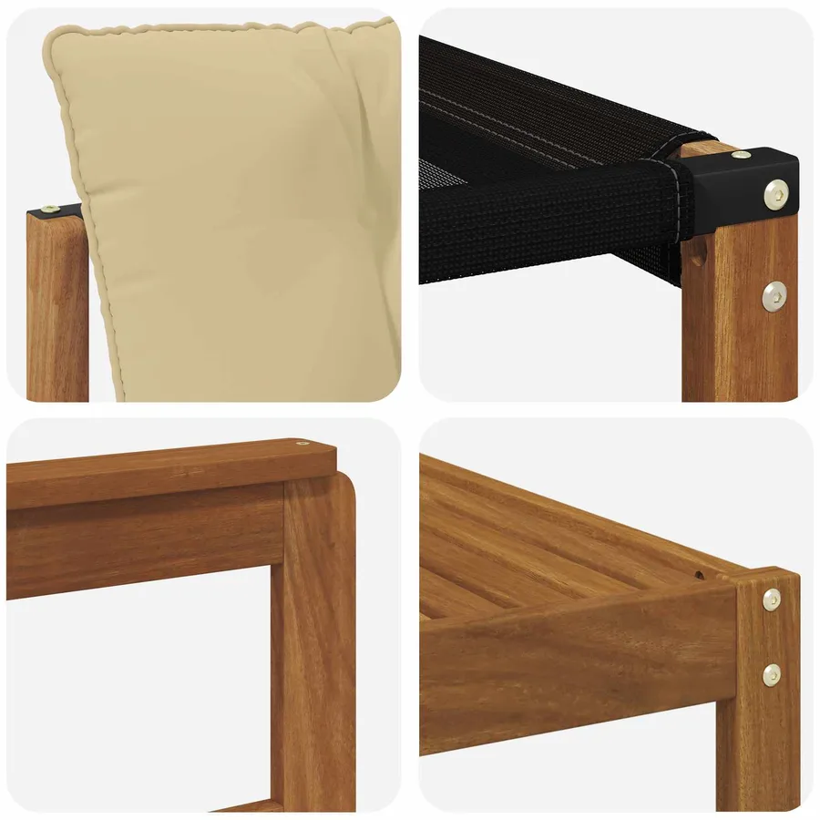 Ensemble de canapés d'extérieur 5 pcs Naturel et Beige - 9