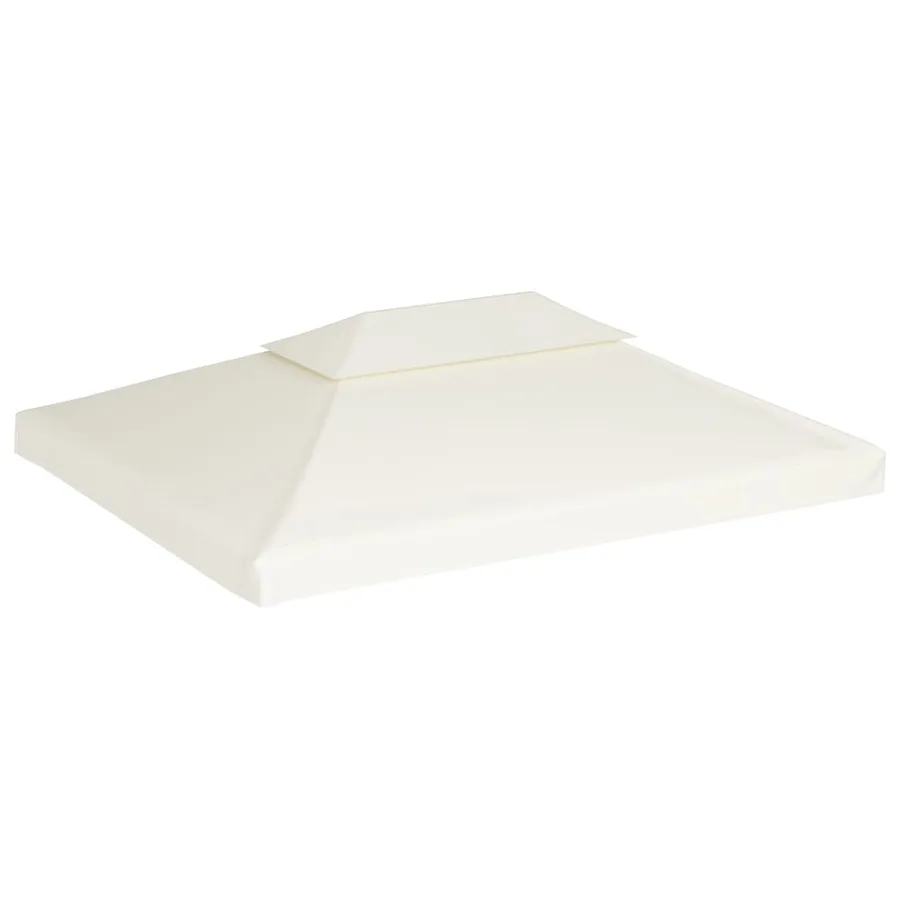 Recouvrement de remplacement d'auvent 310 g/m² Blanc crème 3x4m - 2