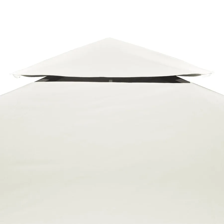 Recouvrement de remplacement d'auvent 310 g/m² Blanc crème 3x4m - 3