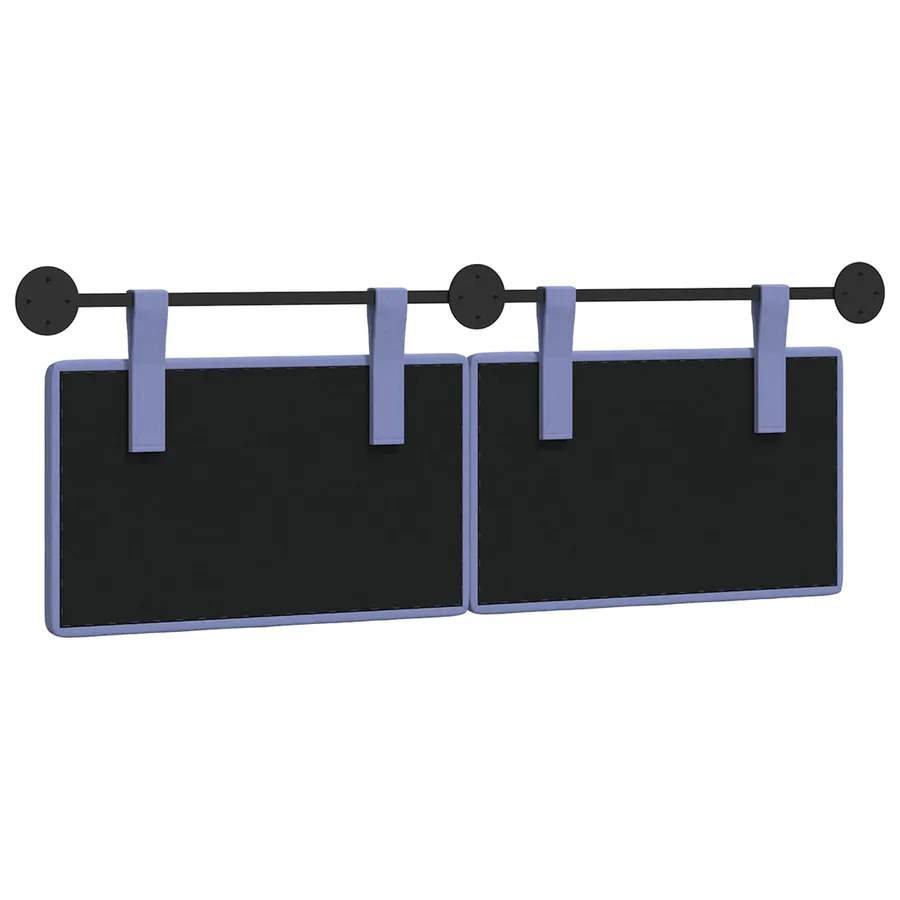 Tête de lit suspendue Bleu denim Tissu - 7