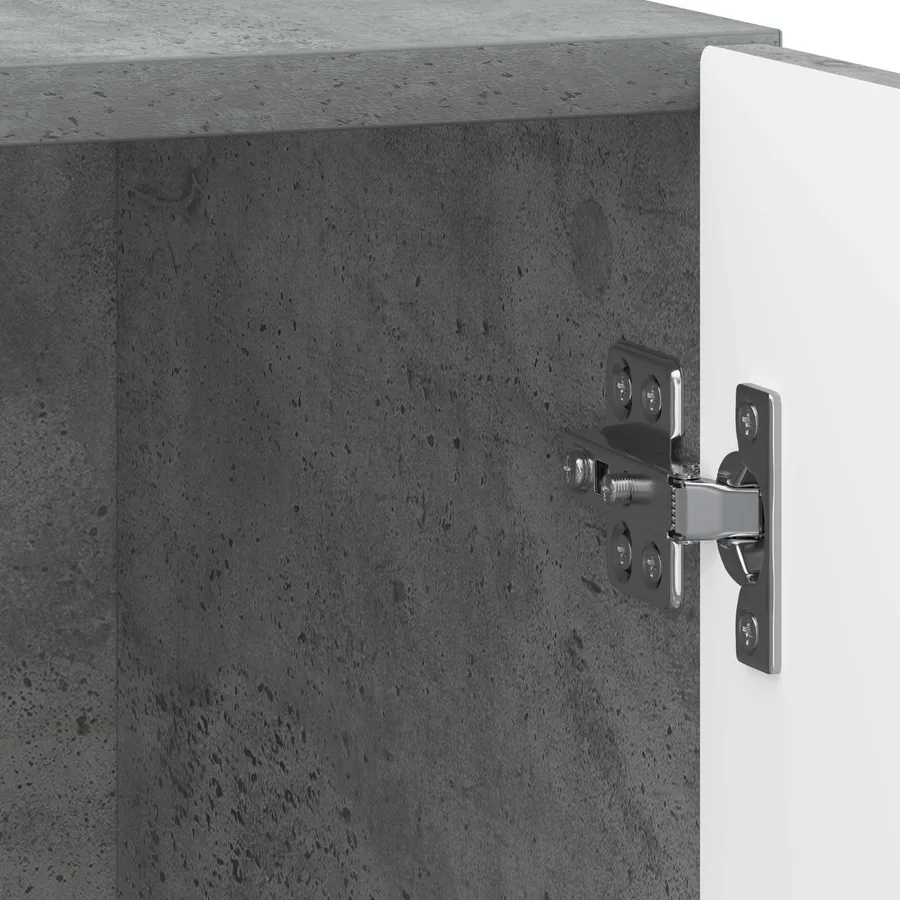 Cabinet de chevet Gris béton 43 x 34,5 x 47 cm - 9