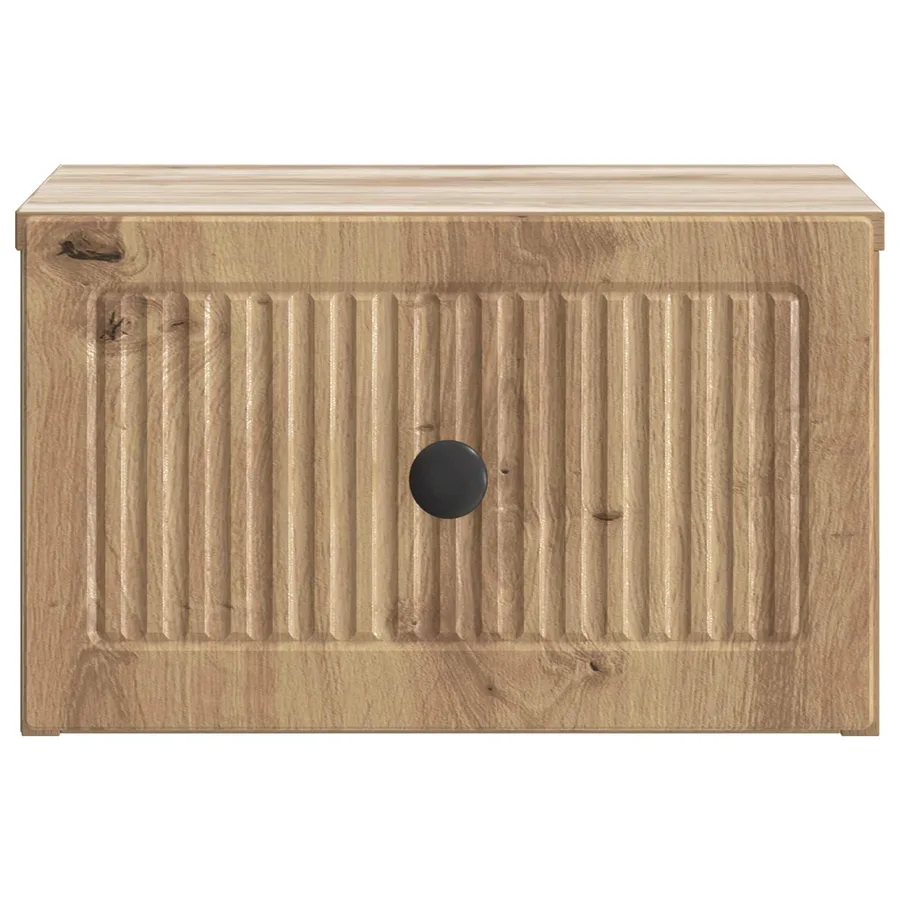 Cabinet de chevet mural Chêne artisanal 33 x 34,5 x 20 cm - 5