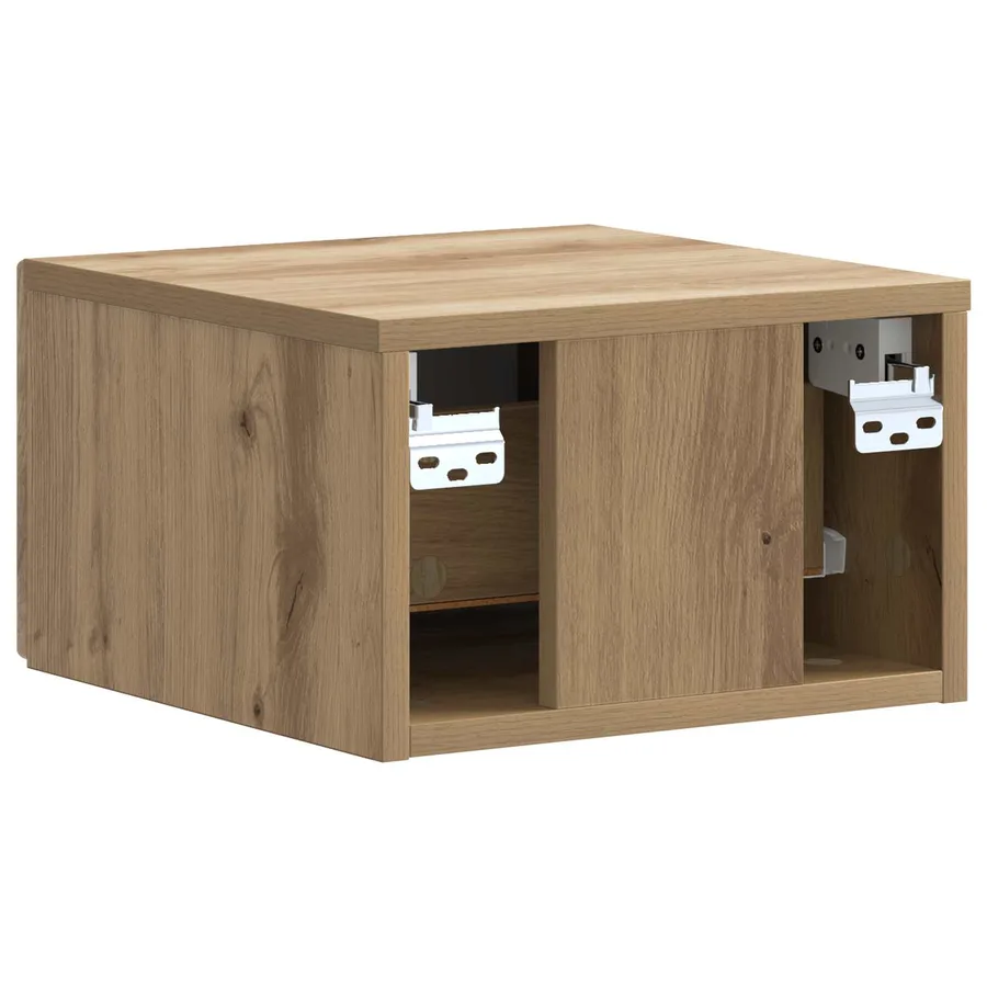 Cabinet de chevet mural Chêne artisanal 33 x 34,5 x 20 cm - 7