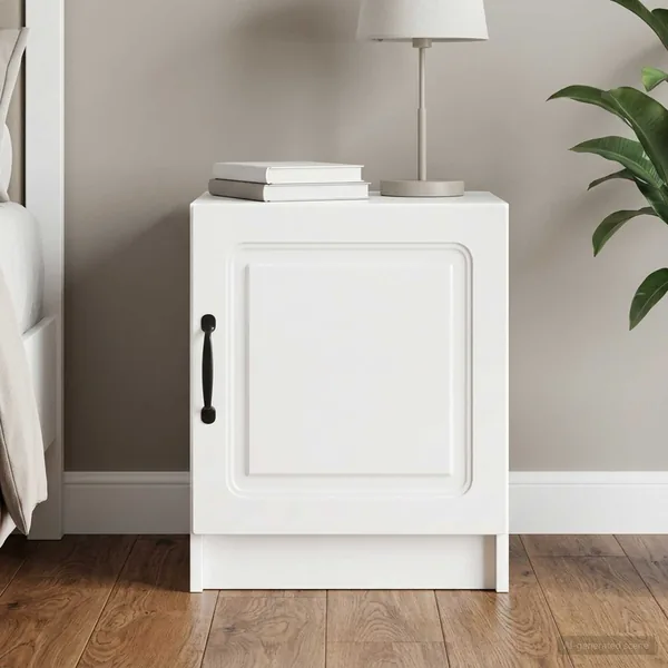 Cabinet de chevet Blanc brillant 43 x 34,5 x 47 cm