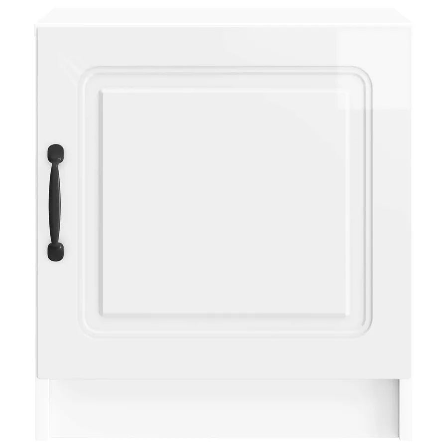 Cabinet de chevet Blanc brillant 43 x 34,5 x 47 cm - 5