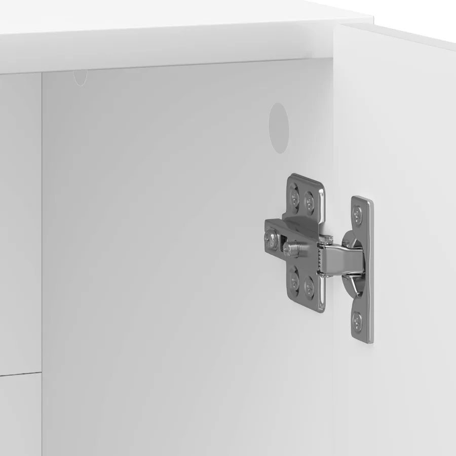 Cabinet de chevet Blanc brillant 43 x 34,5 x 47 cm - 9