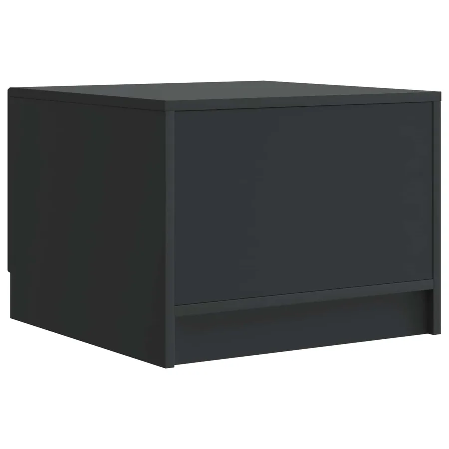 Table basse avec tiroir Noir 49 x 50 x 37 cm Bois d'ingénierie - 7