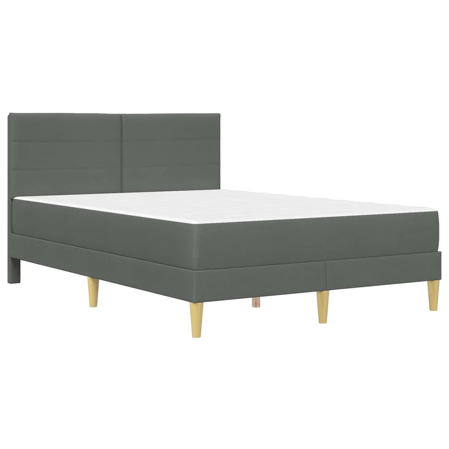Cadre de lit Gris foncé 120 x 190 cm Polyester - 3