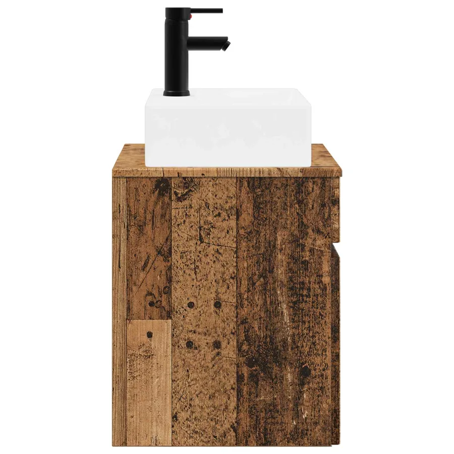 Meuble-sèche avec évier mural Bois ancien 39 x 41 x 62,5 cm - 3