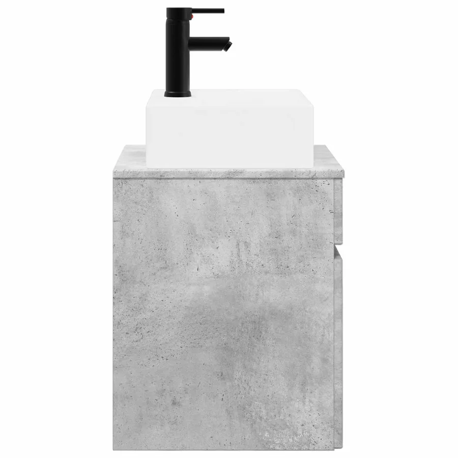 Meuble-sèche avec évier mural Gris béton 39 x 41 x 62,5 cm - 3