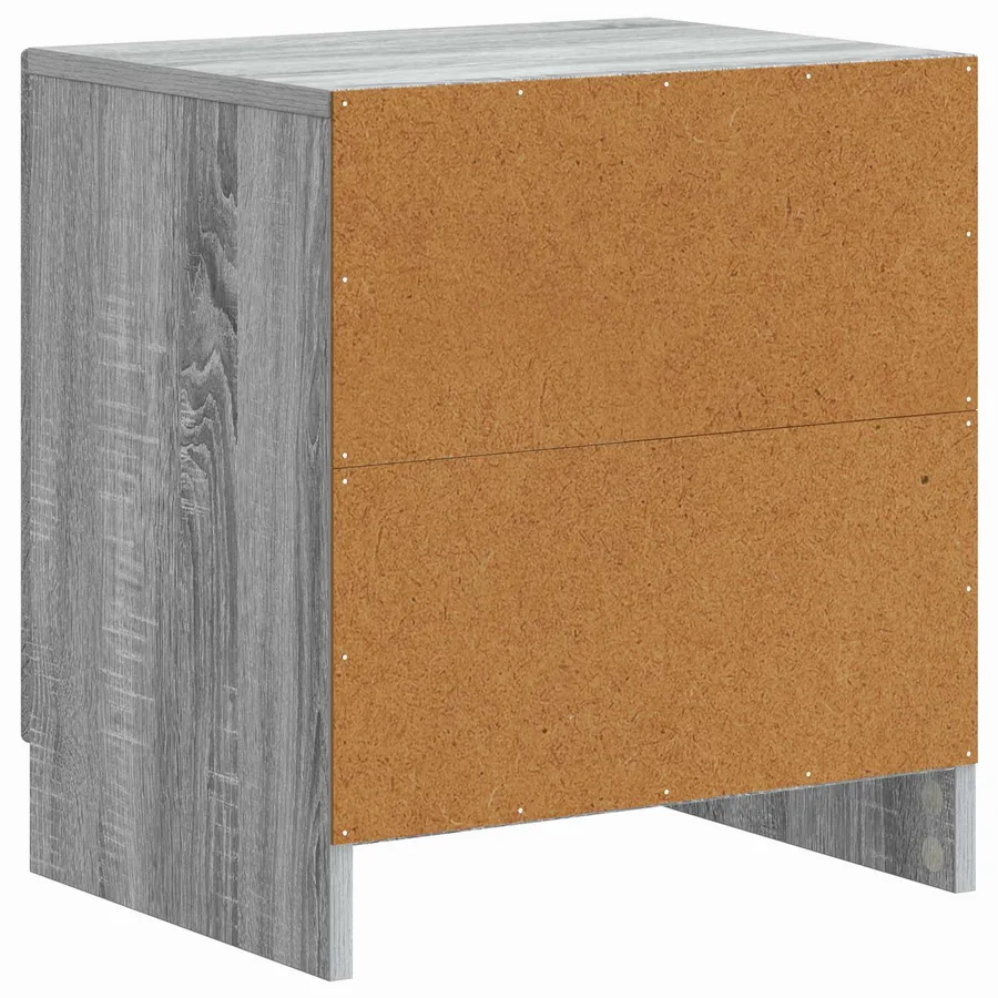 Cabinet de chevet 2 pcs Sonoma gris 43 x 34,5 x 47 cm - 9