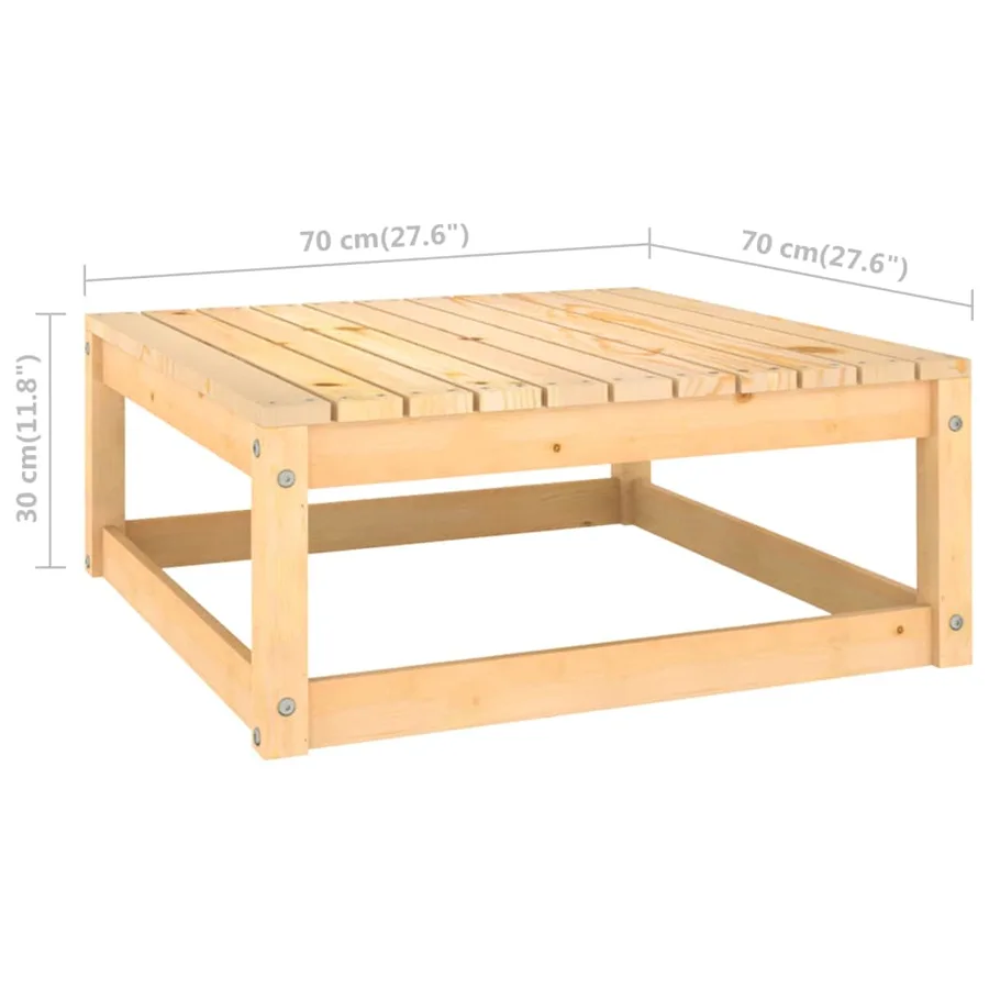Salon de jardin 8 pcs avec coussins Bois de pin massif - 11