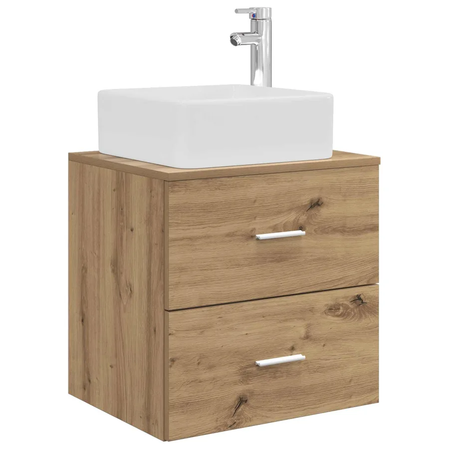 Ensemble de mobilier de salle de bain 5 pc Chêne artisanal - 4