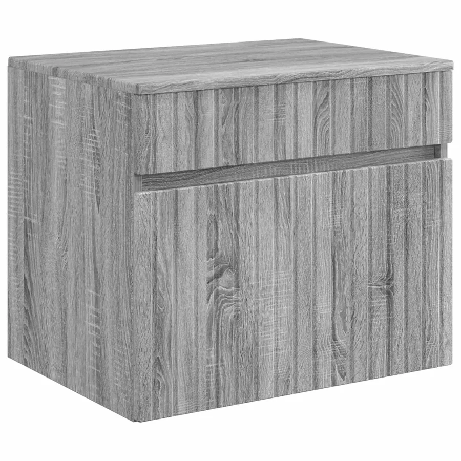 Cabinet de Salle de Bain Mural Sonoma gris 59 x 44,5 x 50 cm - 2