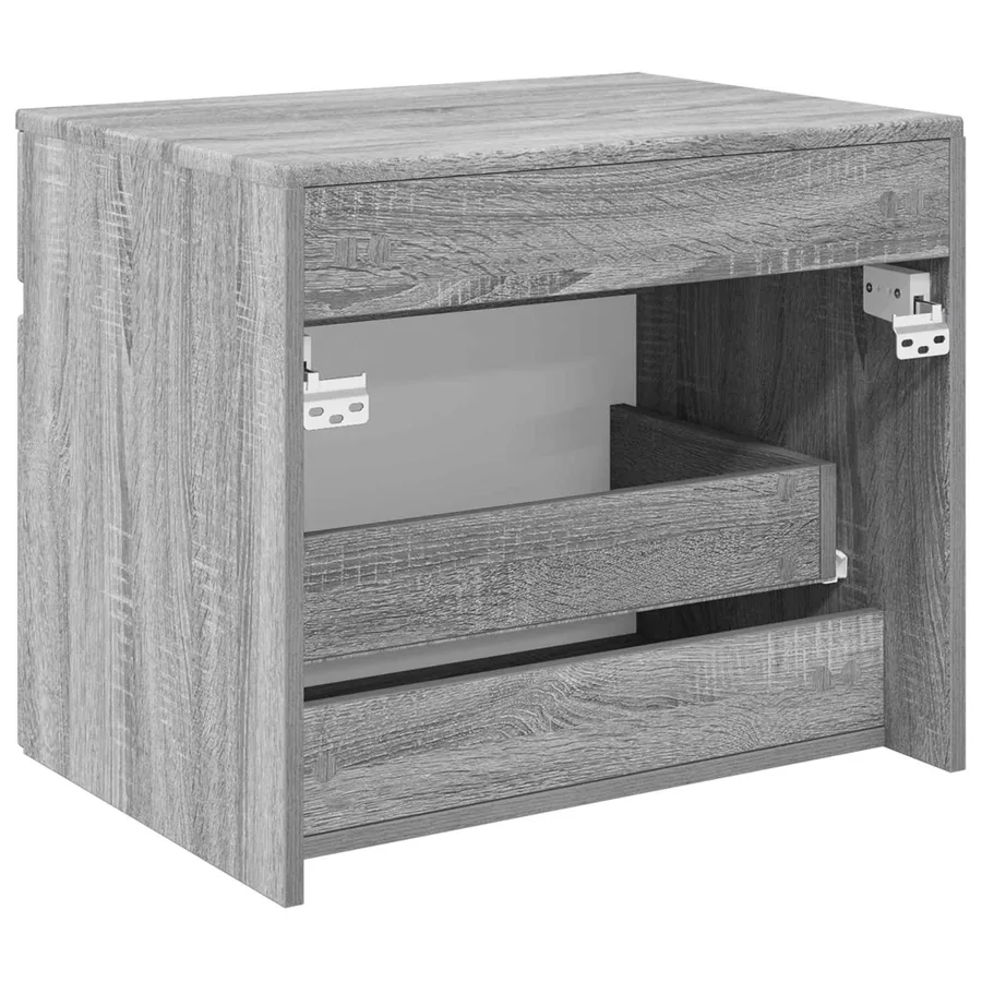 Cabinet de Salle de Bain Mural Sonoma gris 59 x 44,5 x 50 cm - 4