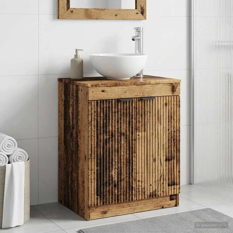 Armoire de salle de bain Bois ancien 54 x 41 x 70 cm