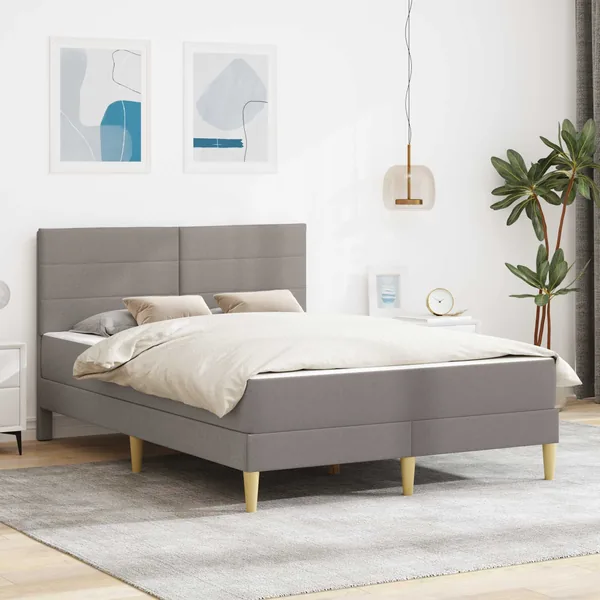 Cadre de lit Taupe 120 x 190 cm Polyester
