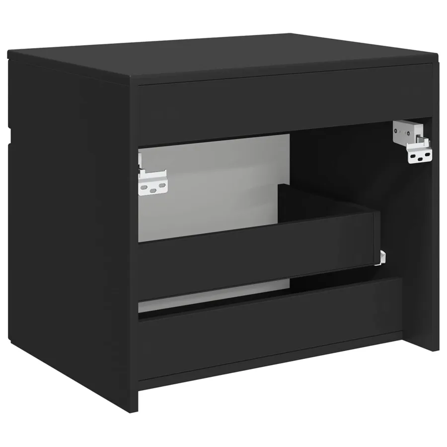 Cabinet de Salle de Bain Mural Noir 59 x 44,5 x 50 cm - 5