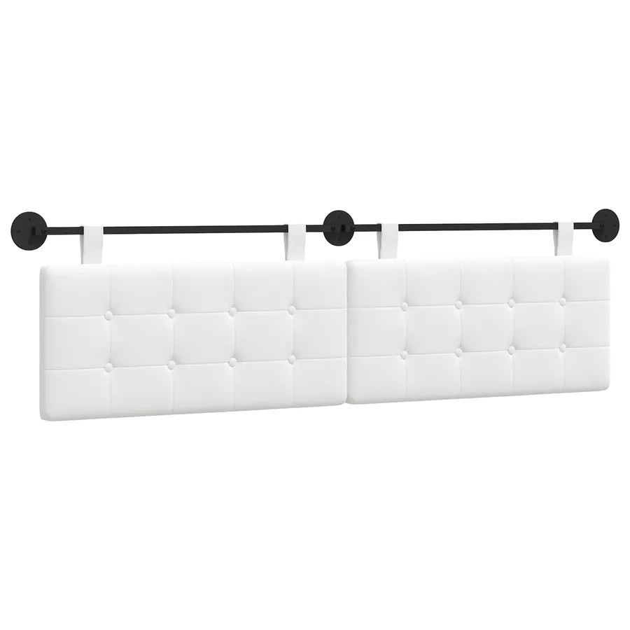 Tête de lit suspendue Blanc Tissu - 2
