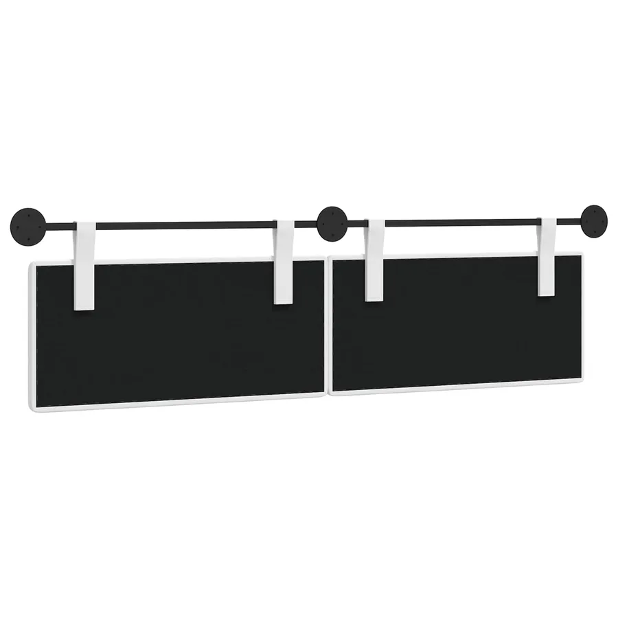 Tête de lit suspendue Blanc Tissu - 7