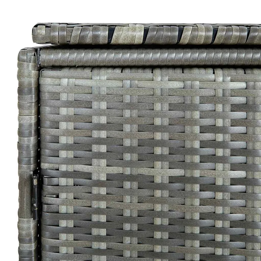 Abri de poubelle double Résine tressée Anthracite 148x77x111cm - 8