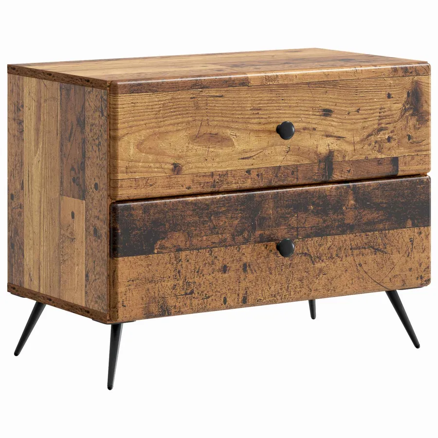 Cabinet de chevet avec tiroir Bois ancien 62 x 34,5 x 47,5 cm - 2
