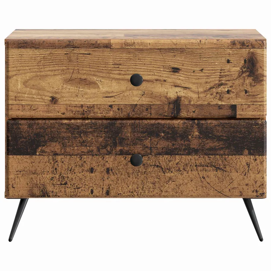Cabinet de chevet avec tiroir Bois ancien 62 x 34,5 x 47,5 cm - 5