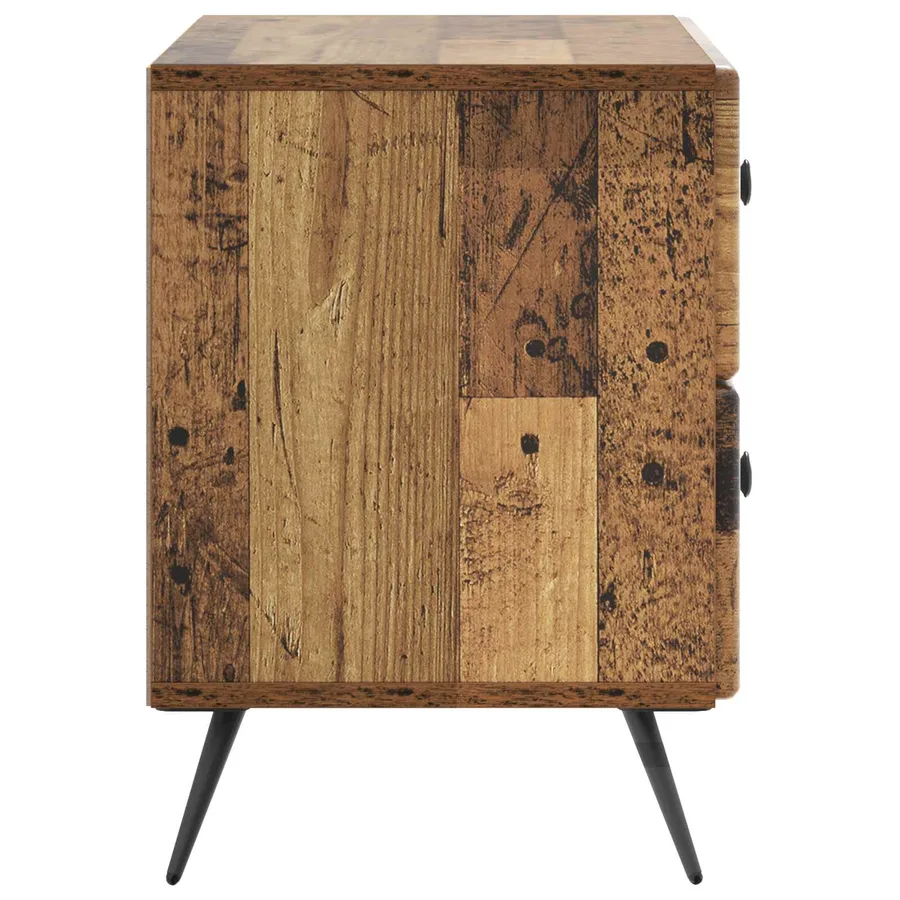 Cabinet de chevet avec tiroir Bois ancien 62 x 34,5 x 47,5 cm - 6