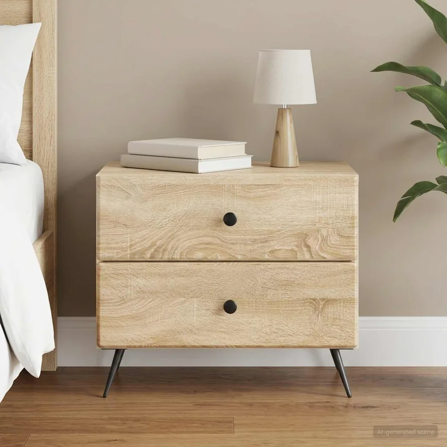Cabinet de chevet avec tiroir Chêne Sonoma 62 x 34,5 x 47,5 cm