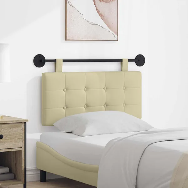 Tête de lit suspendue Crème Simili cuir