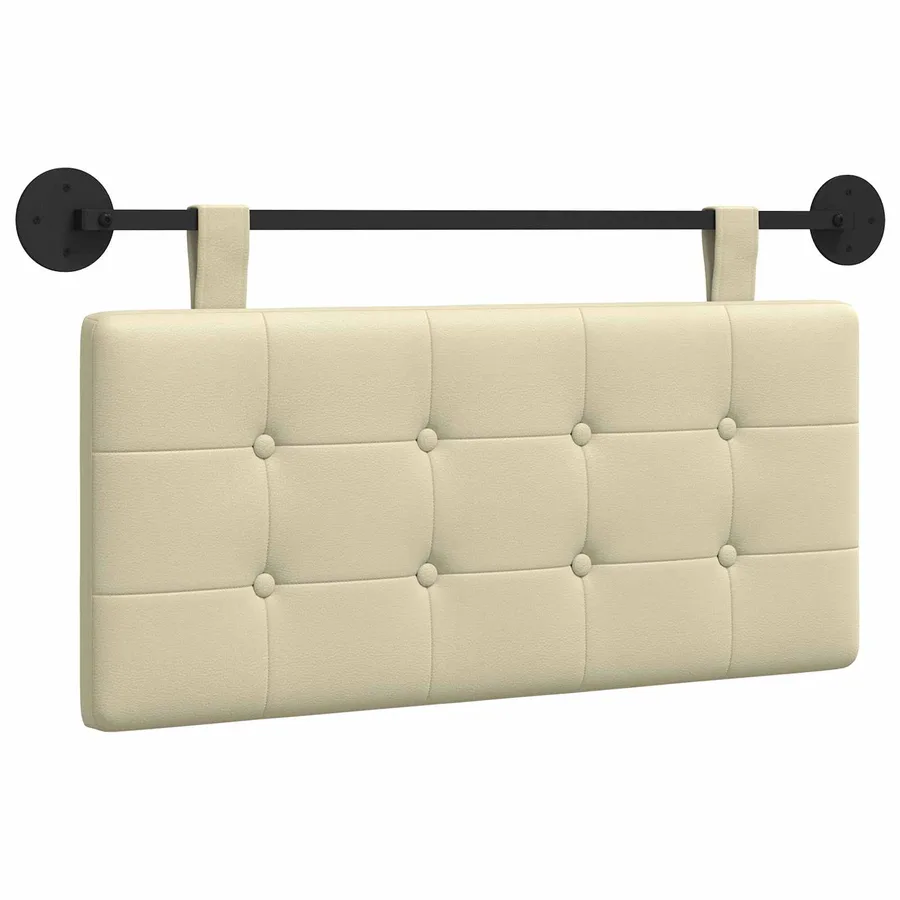 Tête de lit suspendue Crème Simili cuir - 2