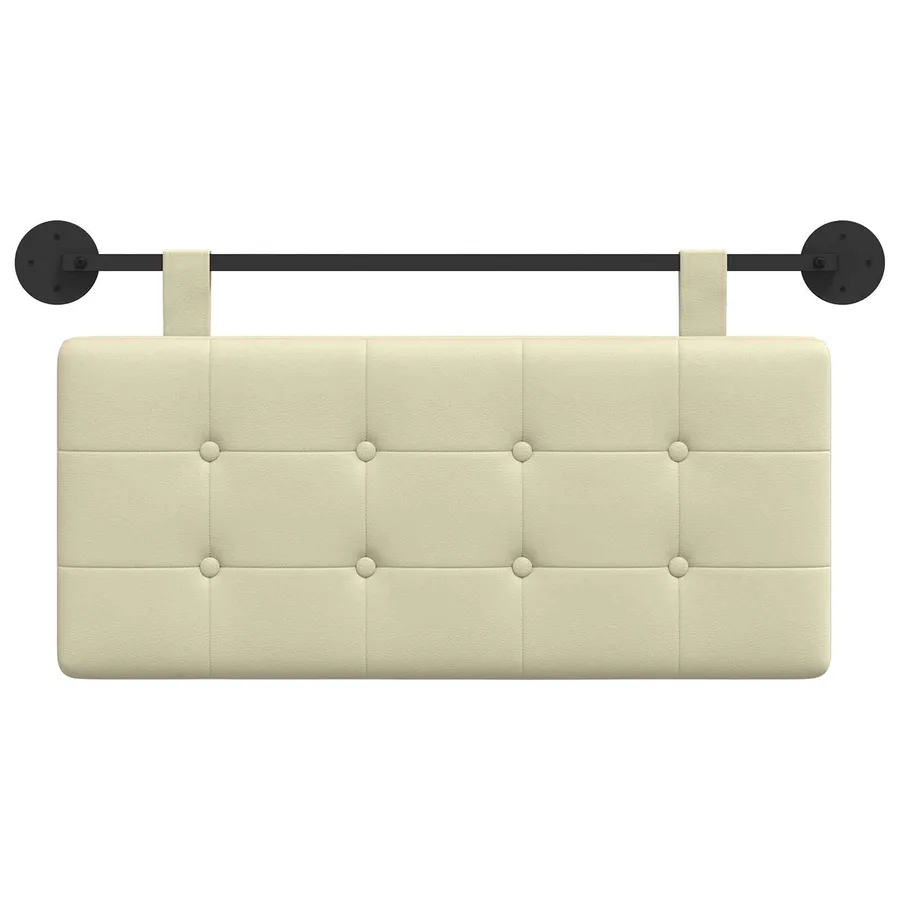 Tête de lit suspendue Crème Simili cuir - 5