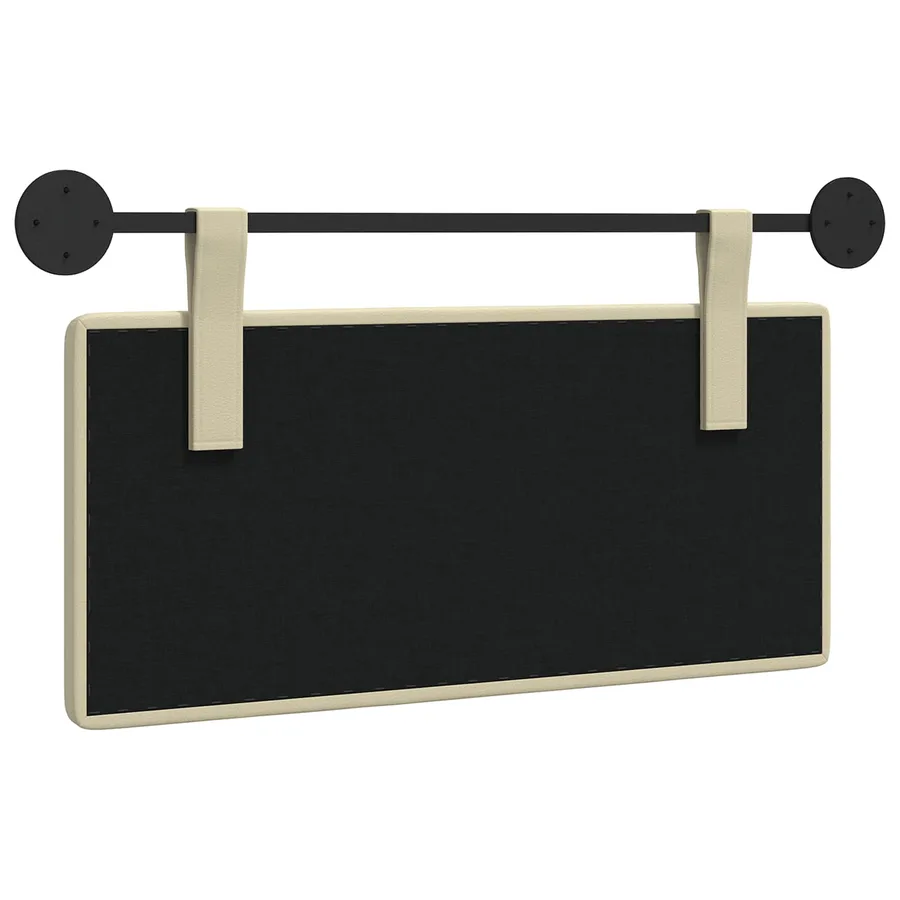 Tête de lit suspendue Crème Simili cuir - 7