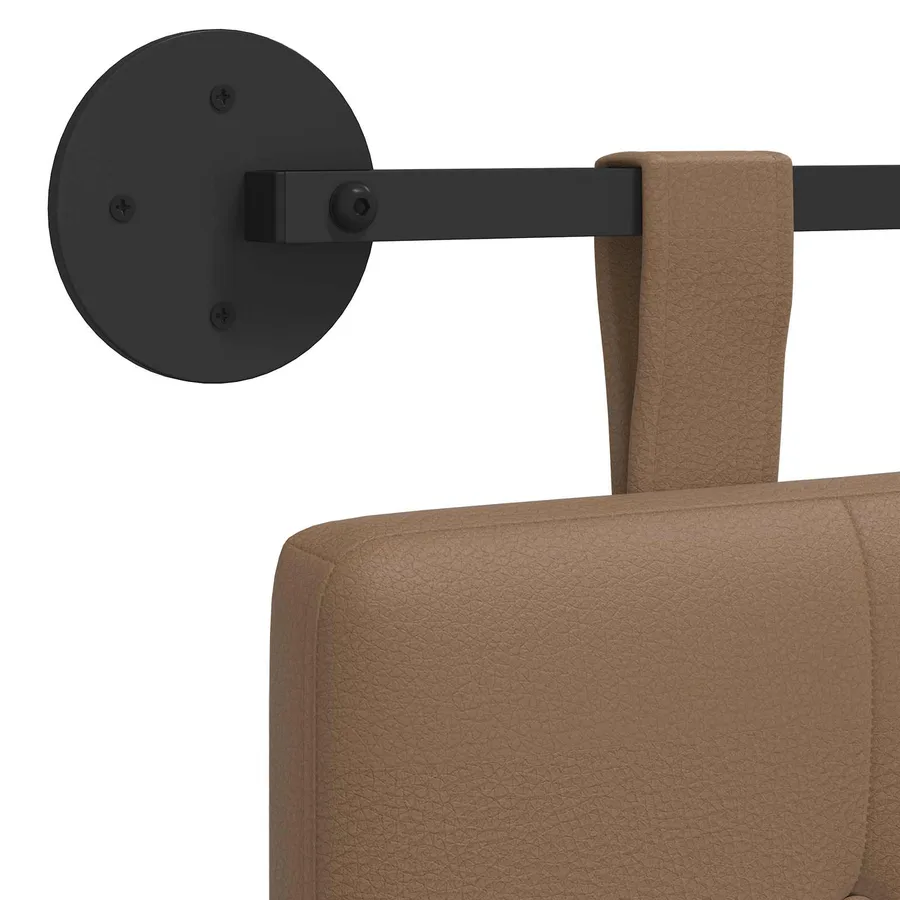 Tête de lit suspendue Cappuccino Simili cuir - 9