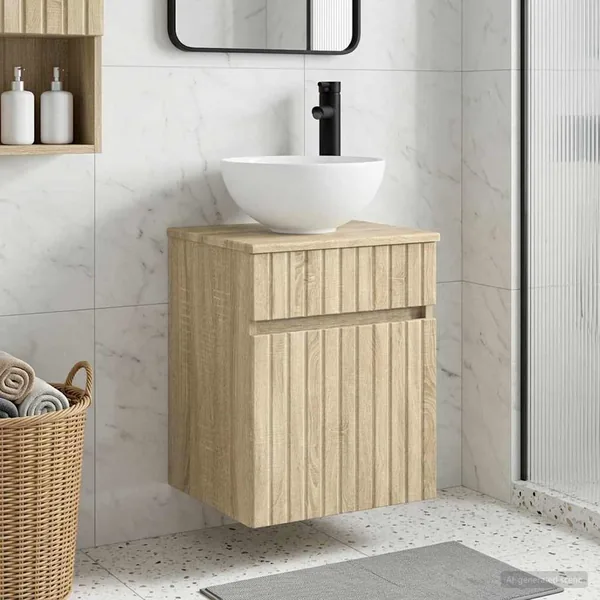 Meuble de lavabo mural Chêne Sonoma 39 x 41 x 64,5 cm