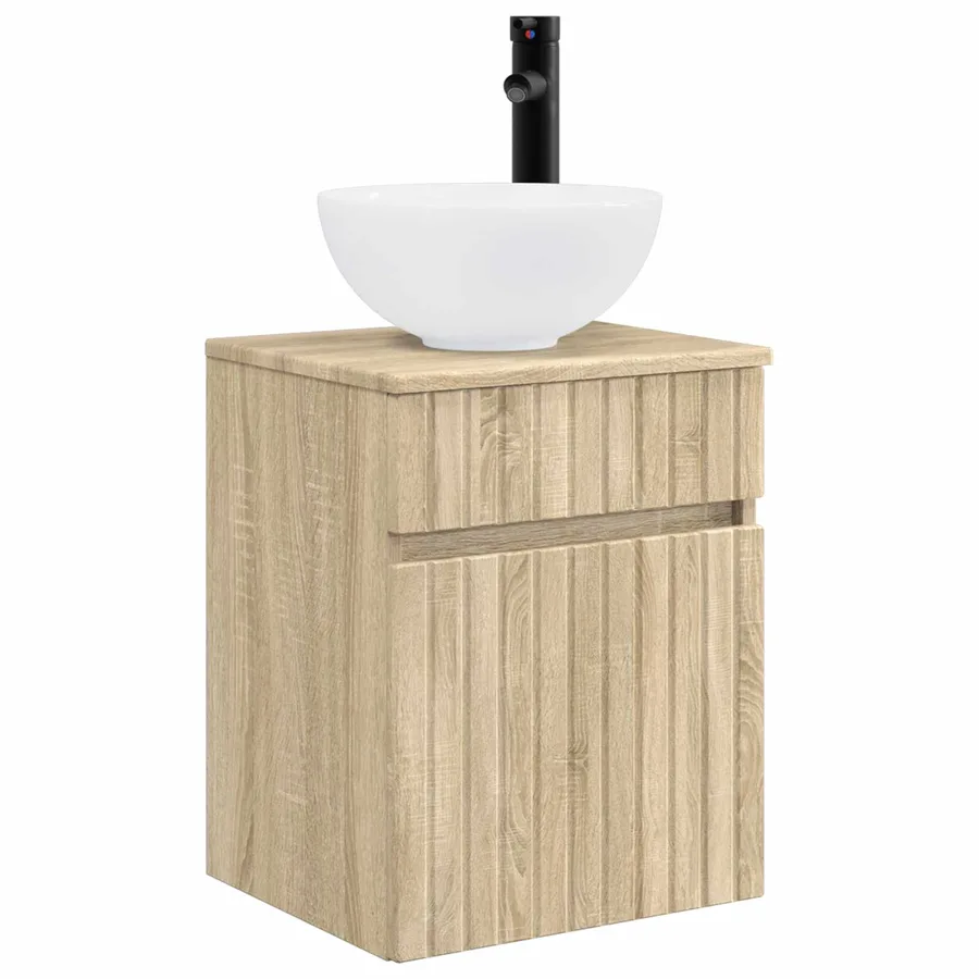 Meuble de lavabo mural Chêne Sonoma 39 x 41 x 64,5 cm - 2
