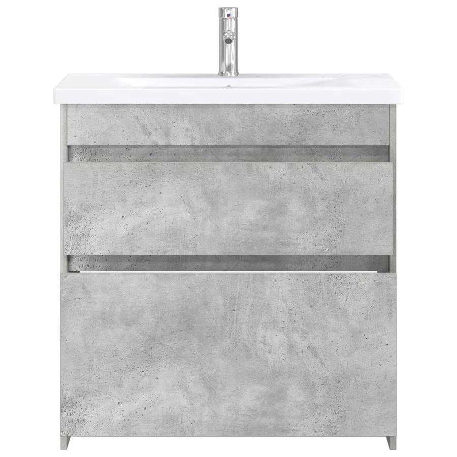 Ensemble de mobilier de salle de bain Gris béton - 3