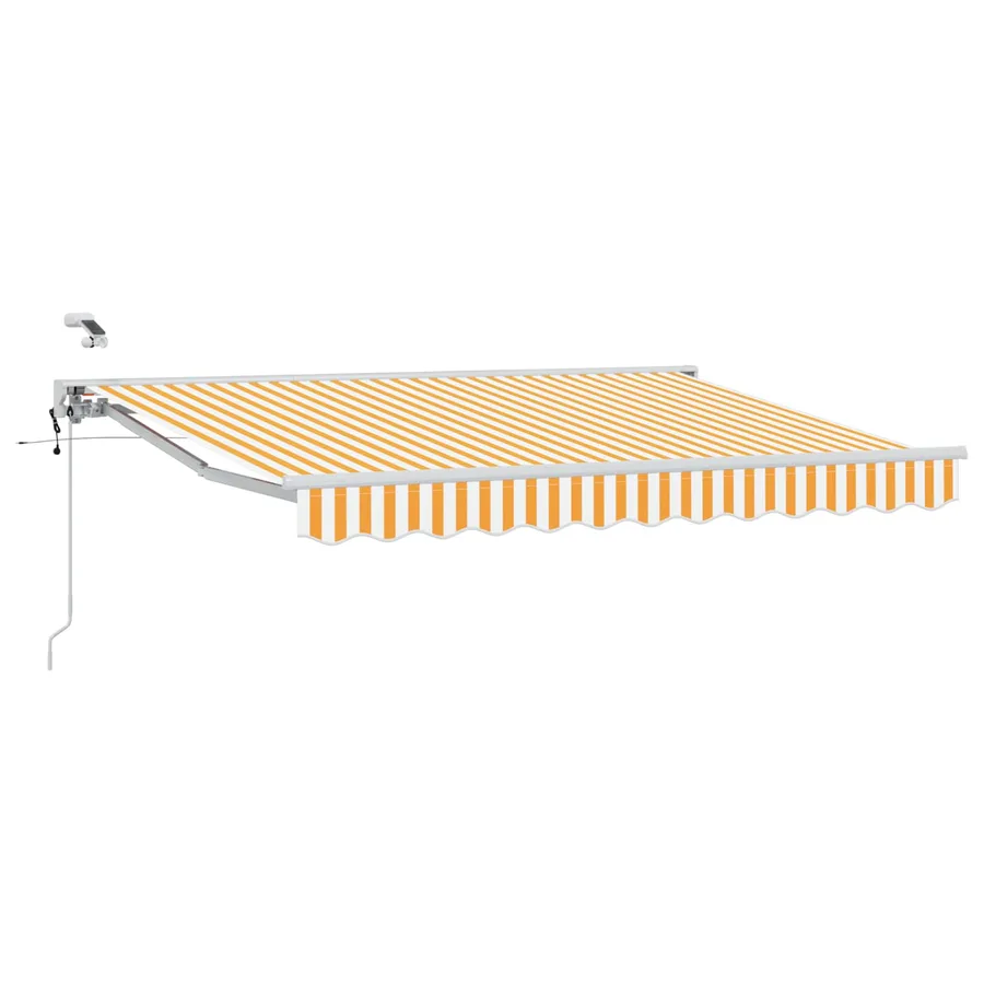 Auvent rétractable électrique Jaune et blanc 3,5 x 2 m - 2